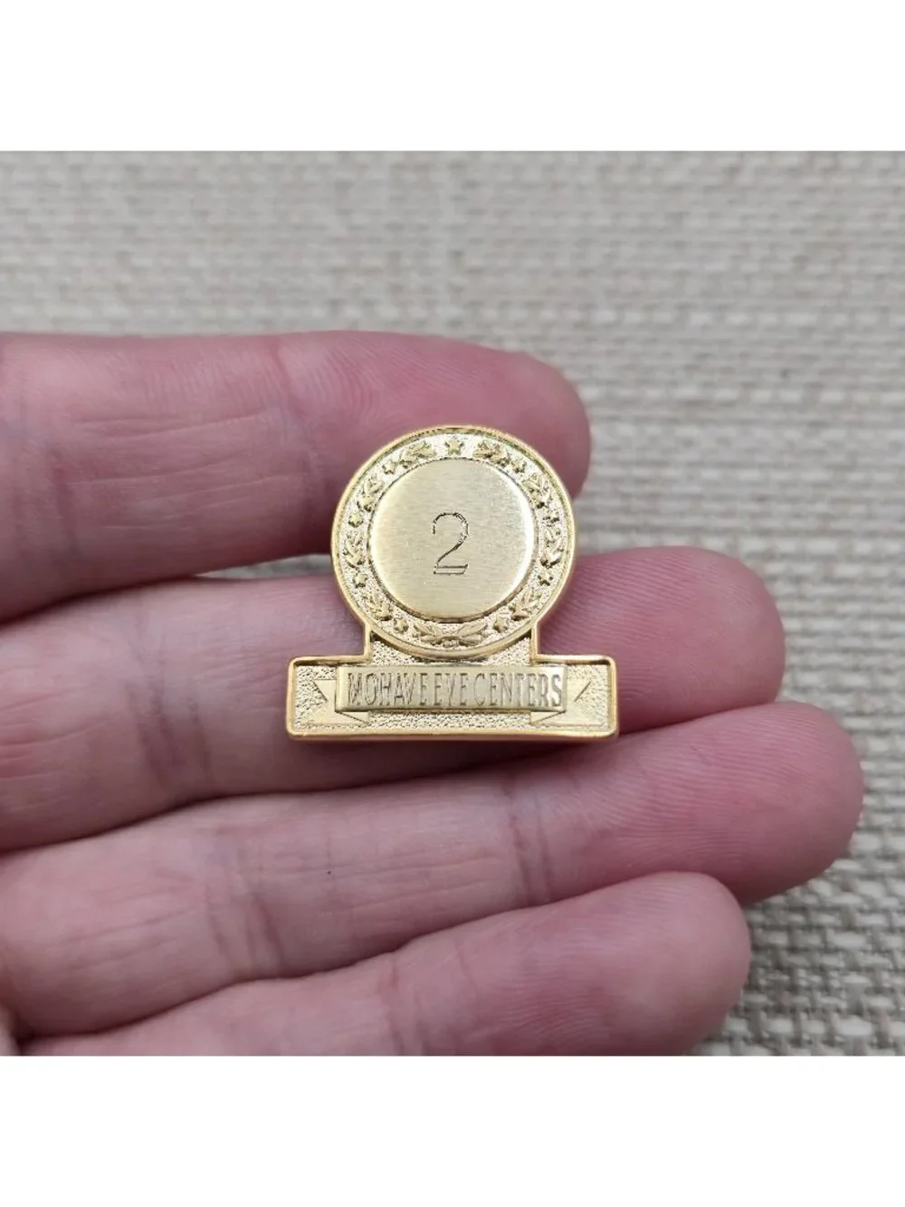 Mohave Eye Centers 2 Year Service Award Gold Tone Lapel Pin A8520